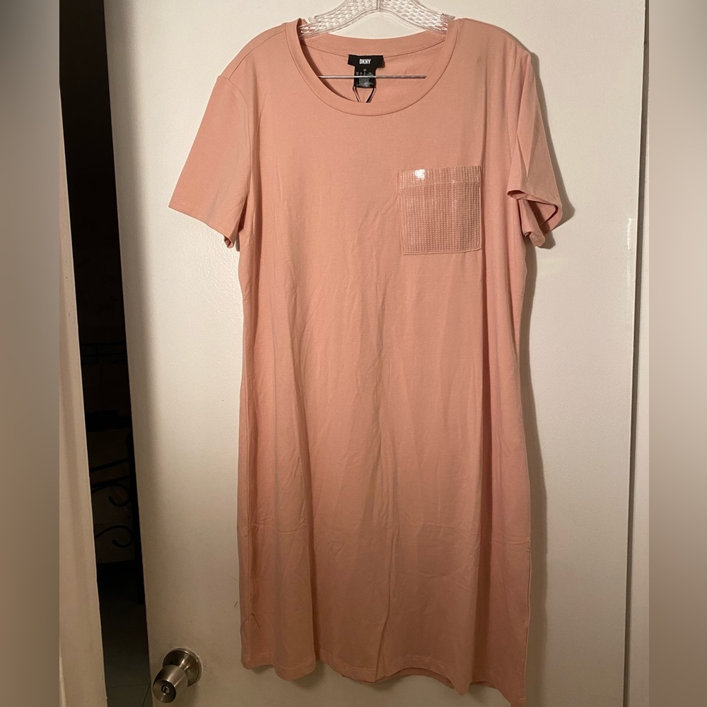 DKNY women’s blush t-shirt dress size Large